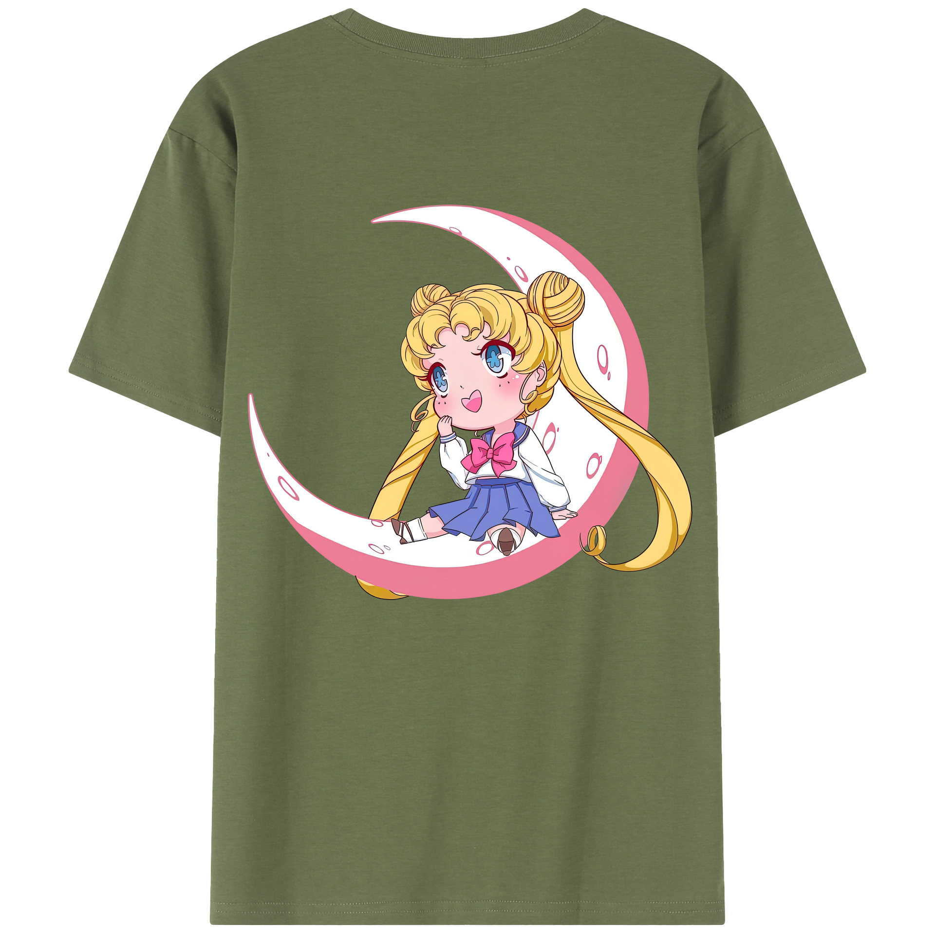 （画像用） 美少女戦士セーラームーン 愛野 美奈子 あいの みなこ Sailor Moon Aino Minako 綿100％半袖Tシャツ（背面プリント）